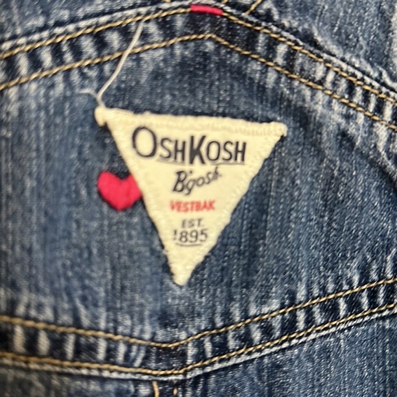 Oshkosh B’gosh Heart Bib Overalls with Snaps for Changing-Size 12 Mo - Picture 6 of 6
